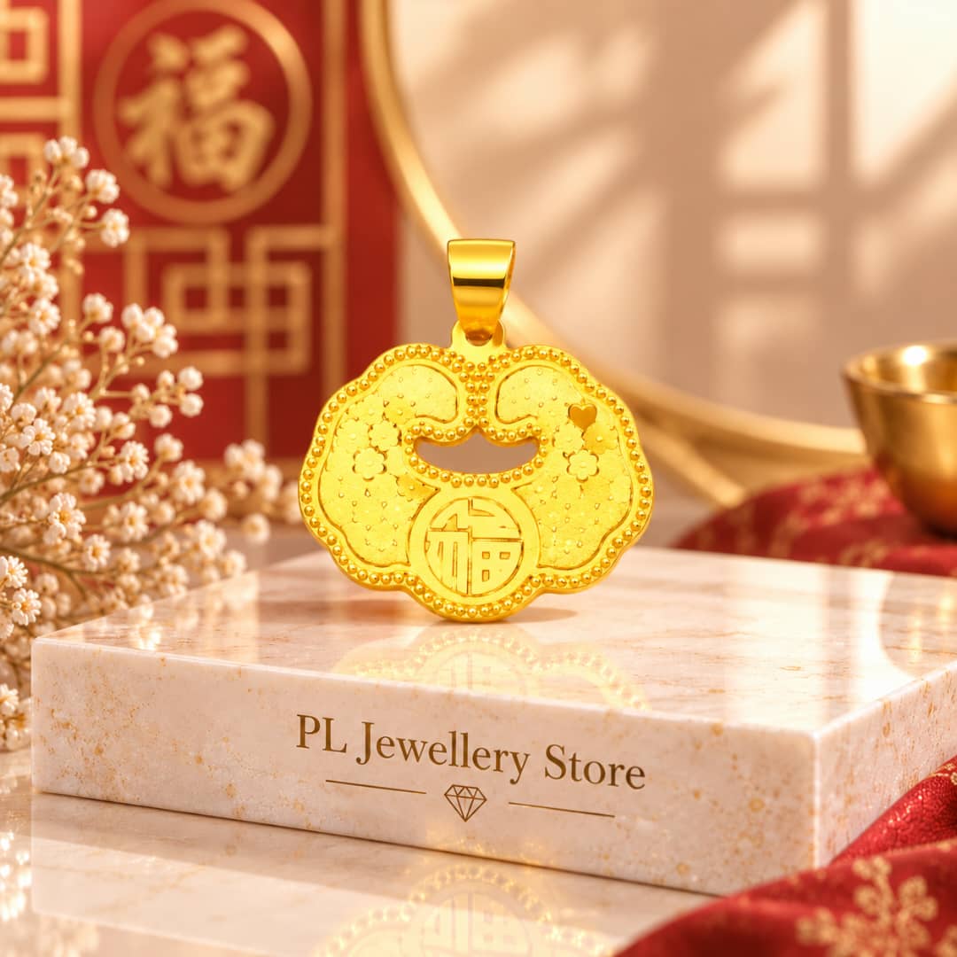 PL Lucky Blessing Pendant 916 Gold (Pre Order) P99-51
