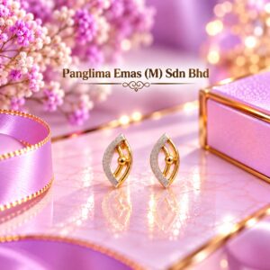 PANGLIMA EMAS Fashion Earring 2 Tone 916 Gold