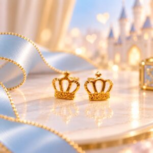 PANGLIMA EMAS Little Crown Earring 916 Gold
