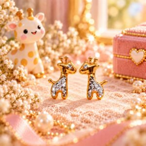 PANGLIMA EMAS Cute Giraffe Earring 916 Gold