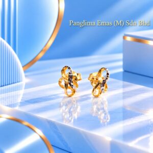 PANGLIMA EMAS Fashion 2 Tone Earring 916 Gold