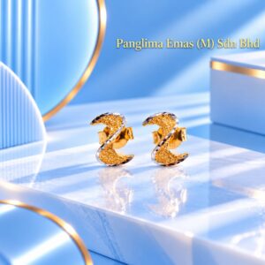 PANGLIMA EMAS Fashion 2 Tone Earring 916 Gold