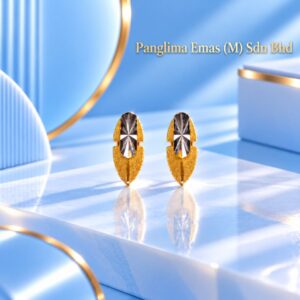 PANGLIMA EMAS Fashion 2 Tone Earring 916 Gold