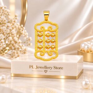 PL Ruyi Abacus Pendant 916 Gold (Pre Order) P101-7