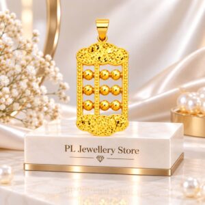 PL Golden Cloud Abacus Pendant 916 Gold (Pre Order) P101-9