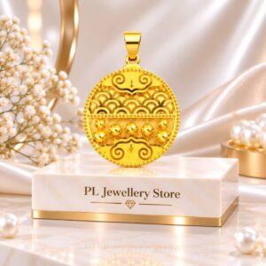 PL Golden Cloud Abacus Pendant 916 Gold (Pre Order) P101-17