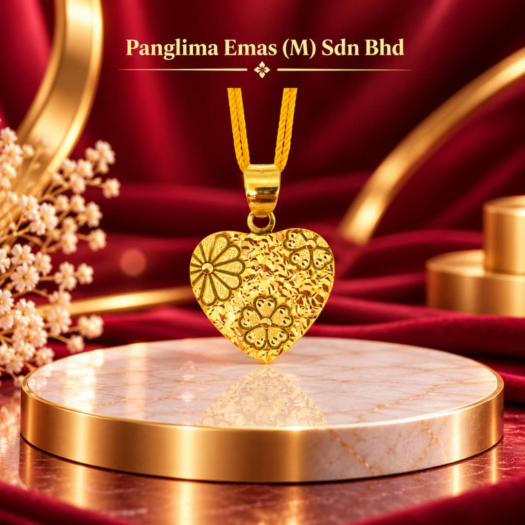 PANGLIMA EMAS Pendant Love Bloom 916 Gold