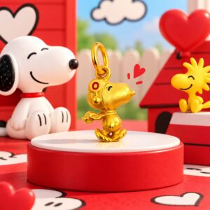 PANGLIMA EMAS Snoopy Pendant 916 Gold