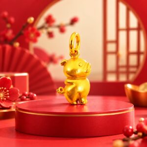 PANGLIMA EMAS Cute Charm Pendant 916 Gold